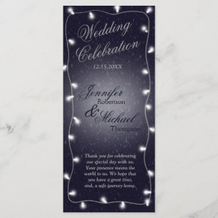 Wedding Program Starry Night Programme