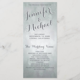 Wedding Program Subtle Silver Highlights Programme