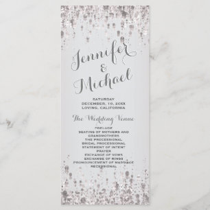 Wedding Program   Subtle Silver Programme