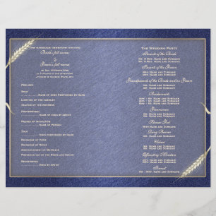 Wedding program template (three)