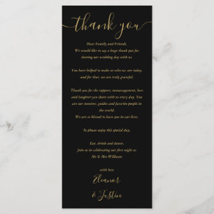 Wedding Program Thank You Place Card
