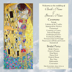 Wedding Program; The Kiss by Gustav Klimt Programme