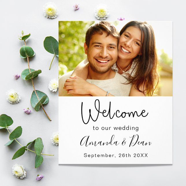 Wedding program timeline welcome photo flyer (Creator Uploaded)