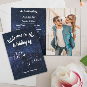 Wedding Program UNDER THE STARS Themed Wedding Programme