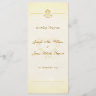 Wedding Program Vintage Parchment Paper Style Programme