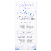 Wedding Program - Watercolor US Wedding Program