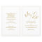 Wedding Programs Modern Bounce Calligraphy Gold