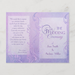 Wedding programs - Plum