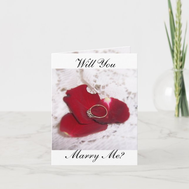 Wedding Proposal Card Will You Marry Me? Ring (Front)