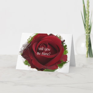 Wedding Proposal Card Will You Marry Me? Rose