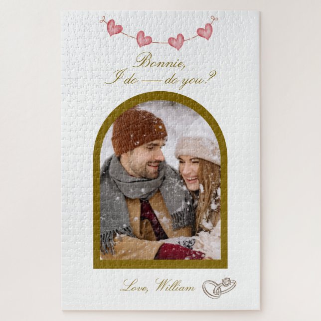 Wedding Proposal Photo Puzzle | I Do-Do You  (Vertical)