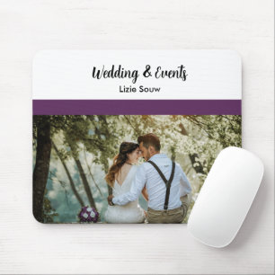 Wedding purple and white mouse mat