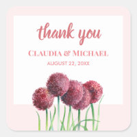 Wedding Purple Pink Alliums Flower Watercolor