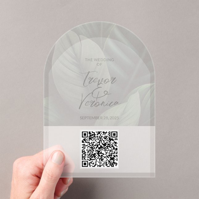 Wedding QR Code Acrylic Invitation (Insitu (Handheld))