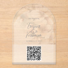 Wedding QR Code Cherry Blossom Invitation