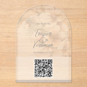 Wedding QR Code Cherry Blossom Invitation
