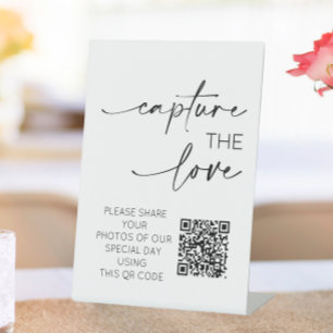 Wedding QR Code Photo App Upload Pedestal Sign