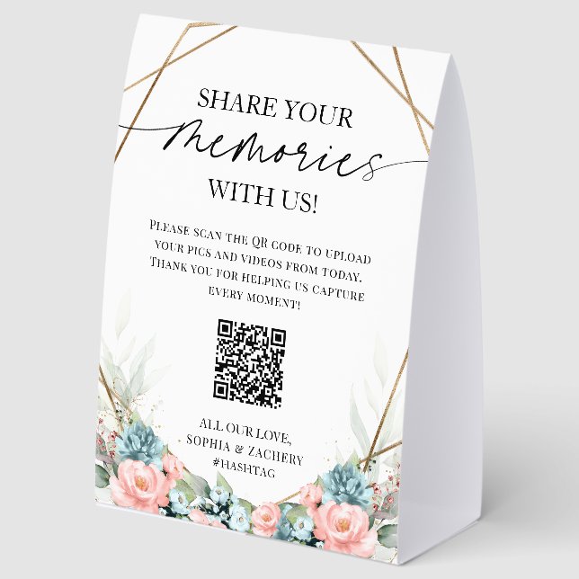Wedding QR Code Share Your Memories Photo Upload (Front)