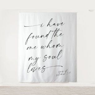 Wedding Quote "I Have Found" backdrop banner Tapestry