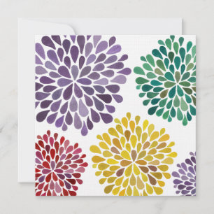 Wedding Rainbow Blossoms Custom Made Invitation