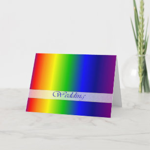Wedding Rainbow Colours Greeting Card