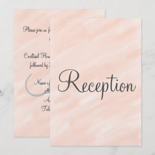 Wedding Reception Blush Monogram  Invitation