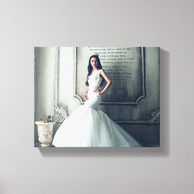Wedding Reception Bridal Portrait Display Keepsake Canvas Print (Front)