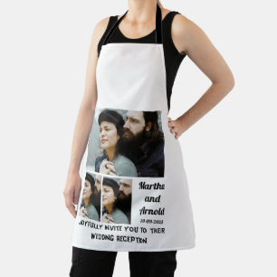 Wedding Reception custom 3 Photo Collage Apron