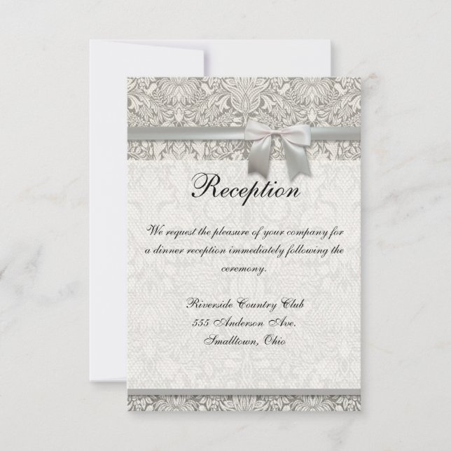 Wedding Reception customisable invitation template (Front)