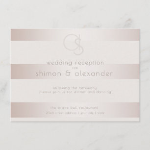 Wedding Reception Elegant Modern Blush Pearl Enclosure Card