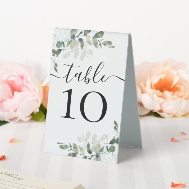 Wedding Reception Eucalyptus Table Number (In SItu (Wedding))