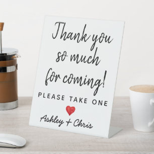 Wedding Reception Favours Modern Minimalist Table Pedestal Sign