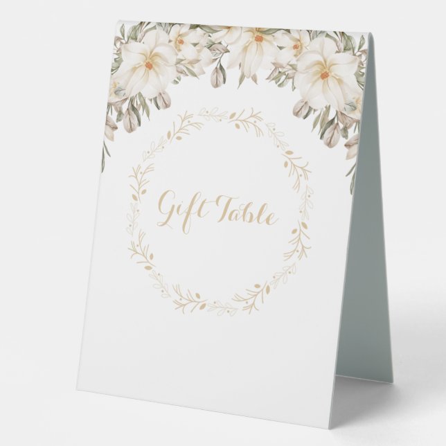 Wedding Reception Gift Table Stand Pedestal Sign (Front)