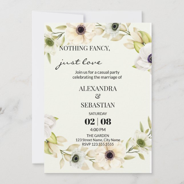 Wedding Reception Invitation (Front)