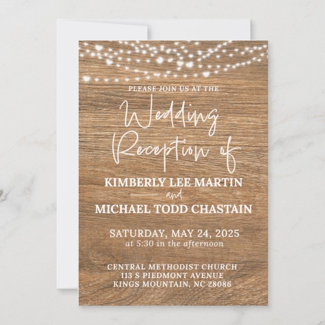 Wedding Reception Invitation (Front)