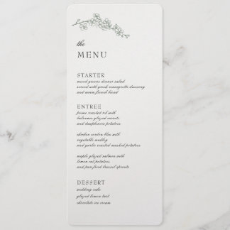 Wedding Reception Menu