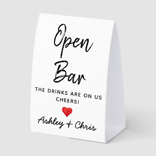 Wedding Reception Open Bar Drinks are on us Drink