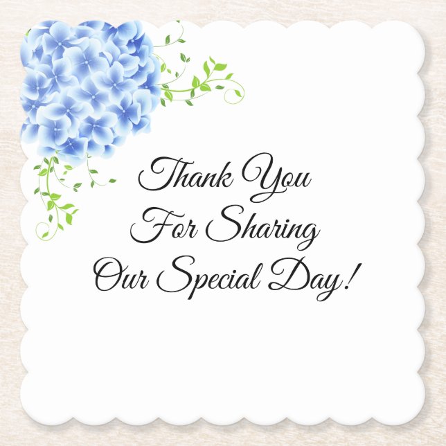 Wedding Reception Paper Coasters (Front)