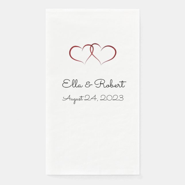 Wedding reception paper napkins (Front)