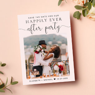 Wedding Reception Photo QR Code Pink Save the Date Announcement Postcard