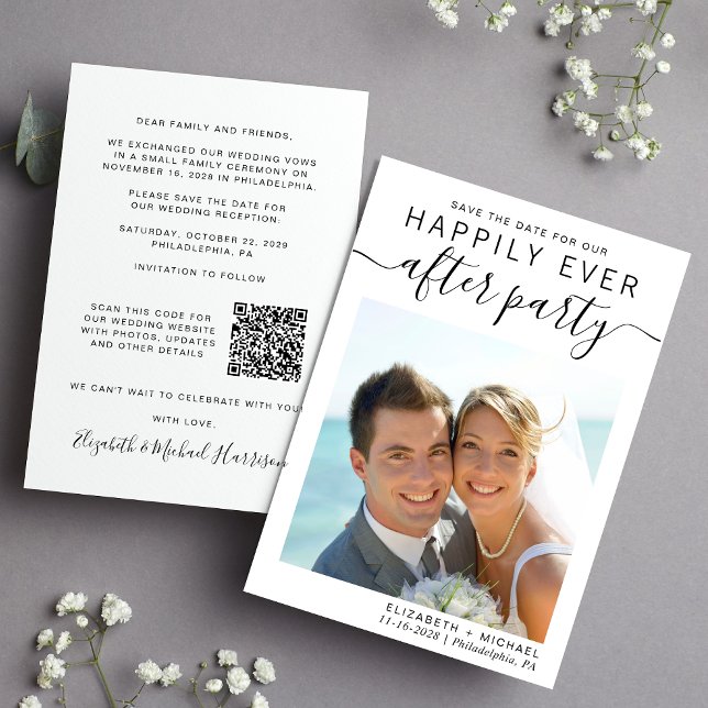 Wedding Reception Photo QR Code Save The Date (Creator Uploaded)