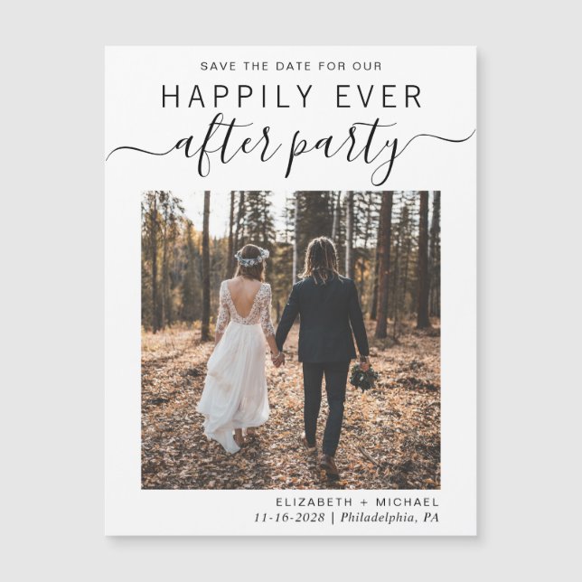 Wedding Reception Photo Save the Date (Front)