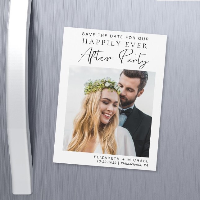 Wedding Reception Photo Save The Date Magnet (Creator Uploaded)