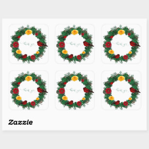 Wedding Reception Rehearsal Elegant Postage Square Sticker