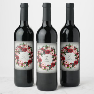 Wedding Reception Rehearsal Elegant Wine  Label