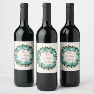 Wedding Reception Rehearsal Elegant Wine  Label