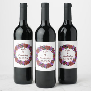 Wedding Reception Rehearsal Elegant Wine  Label