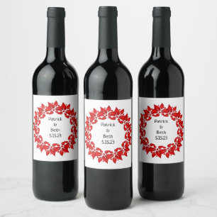 Wedding Reception Rehearsal Elegant Wine  Label