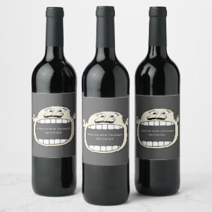 Wedding Reception Rehearsal Wine Elegant Goofy Label