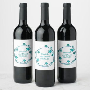 Wedding Reception Rehearsal Wine Elegant Label